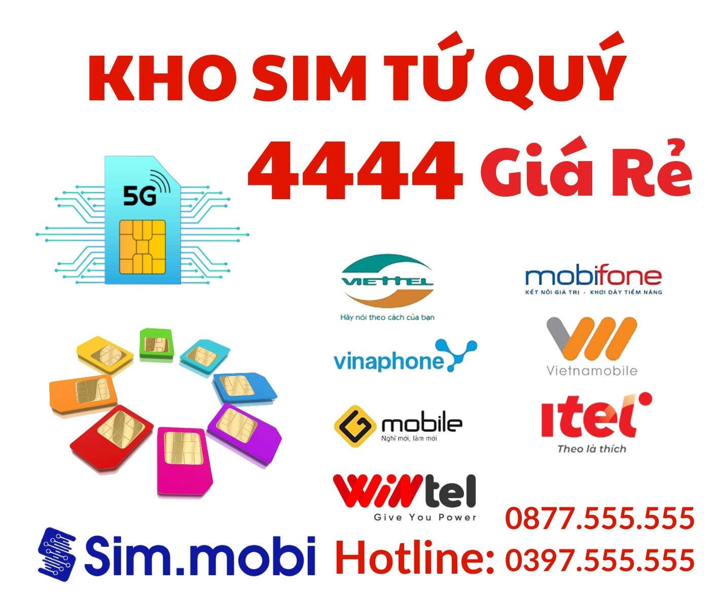 Sim Tứ Quý 4444 1 Kho Sim Tứ Quý 4444 Giá Rẻ - VuaSim.vn