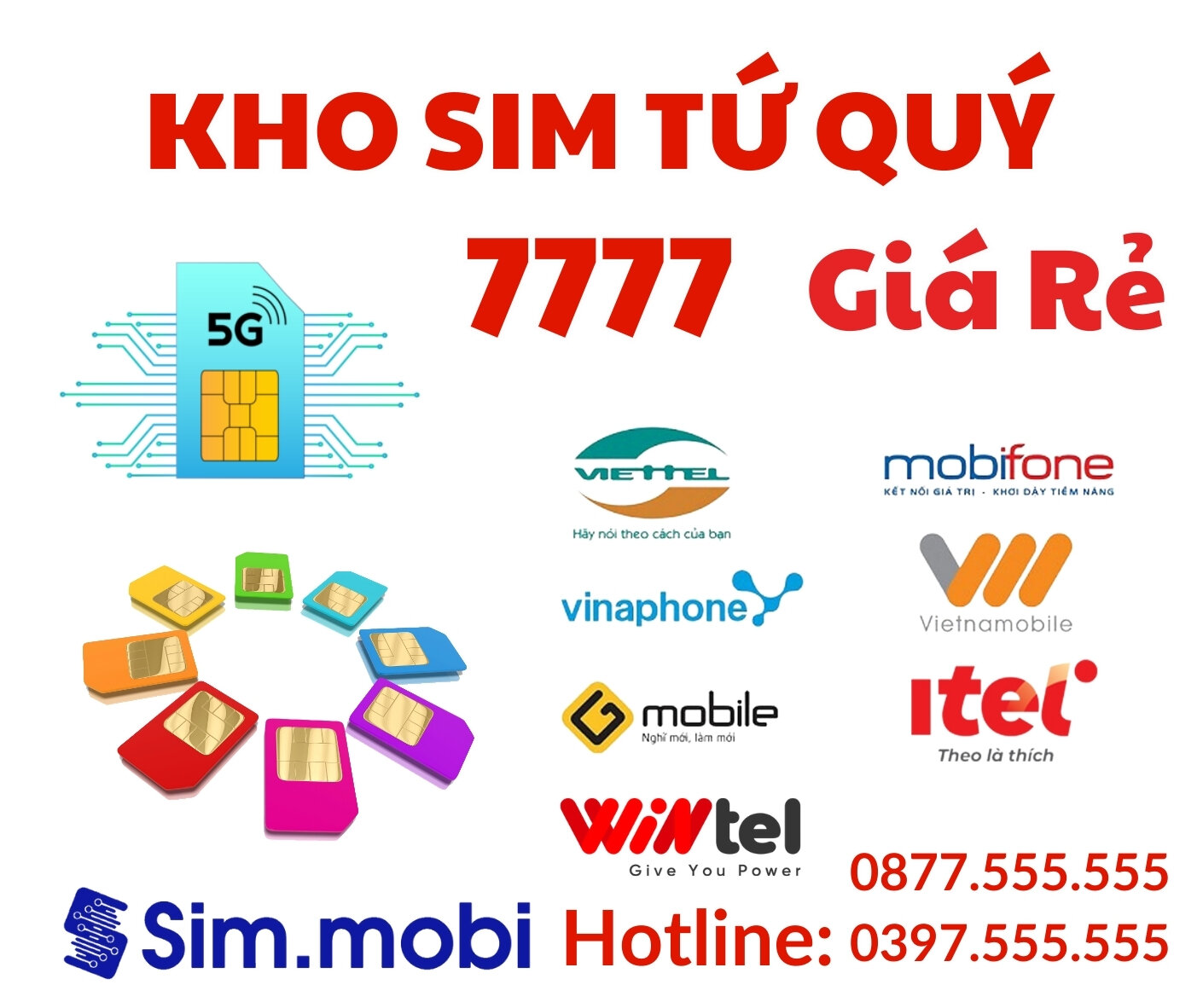 Sim Tứ Quý 7777 1 Kho Sim Tứ Quý 7777 Giá Rẻ - VuaSim.vn