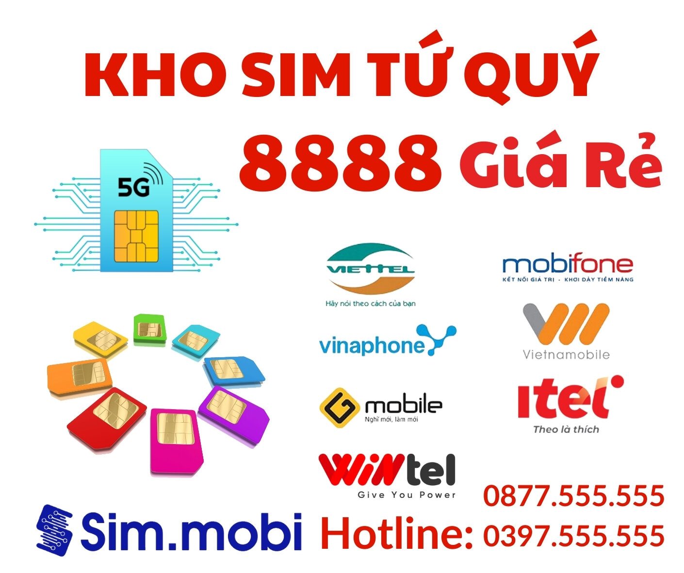 Sim Tứ Quý 8888 1 Kho Sim Tứ Quý 8888 Giá Rẻ - VuaSim.vn