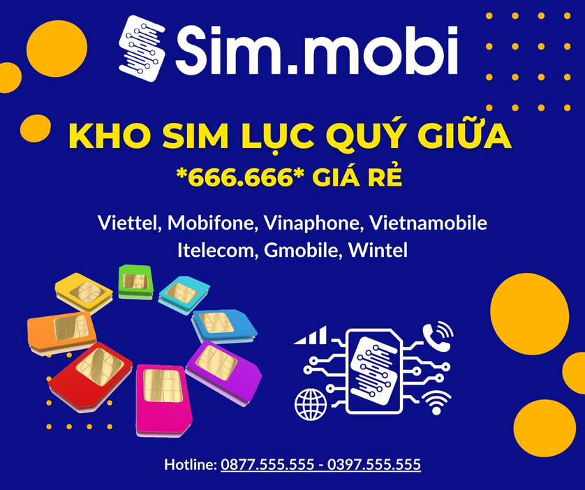Sim Lục quý giữa 1 Kho sim lục quý giữa giá rẻ
