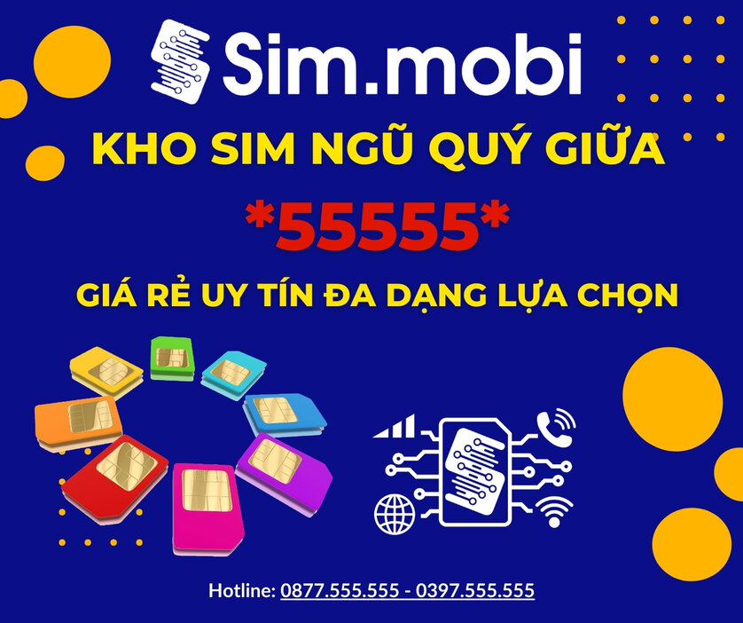 Sim Ngũ quý giữa 1 Kho sim ngũ quý giữa giá rẻ