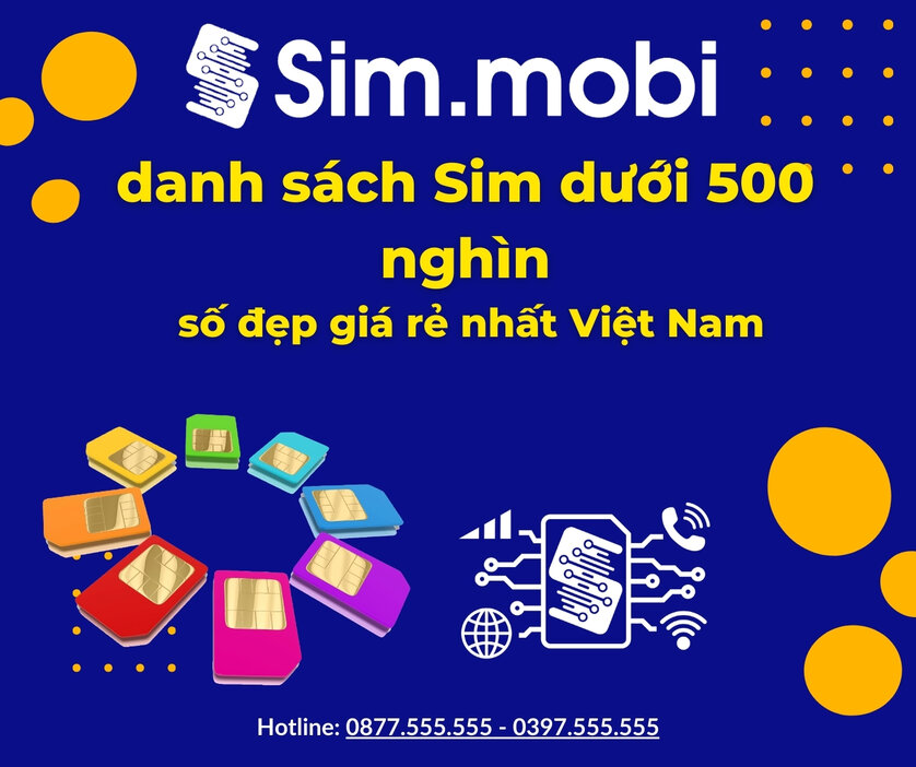 Sim Giá < 500 Nghìn 1 Kho sim số đẹp giá từ dưới 500k